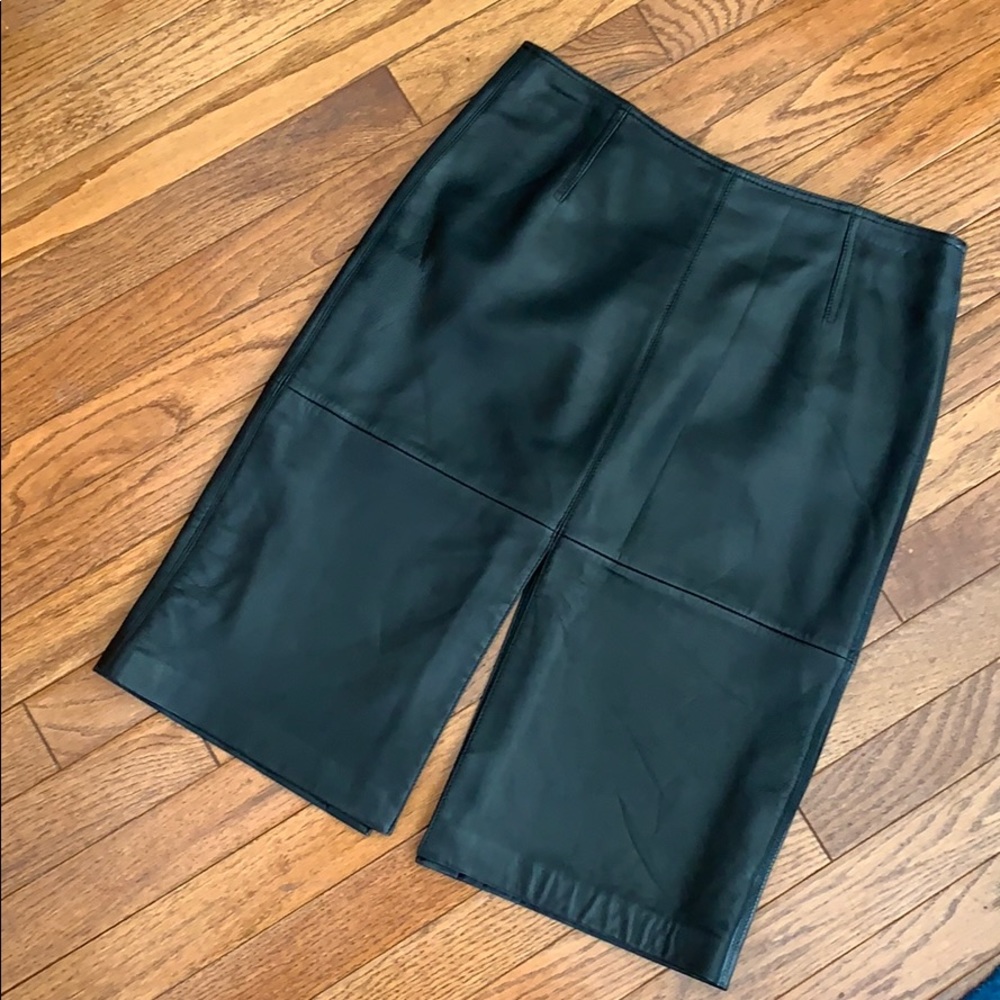Cache 100% Leather Skirt